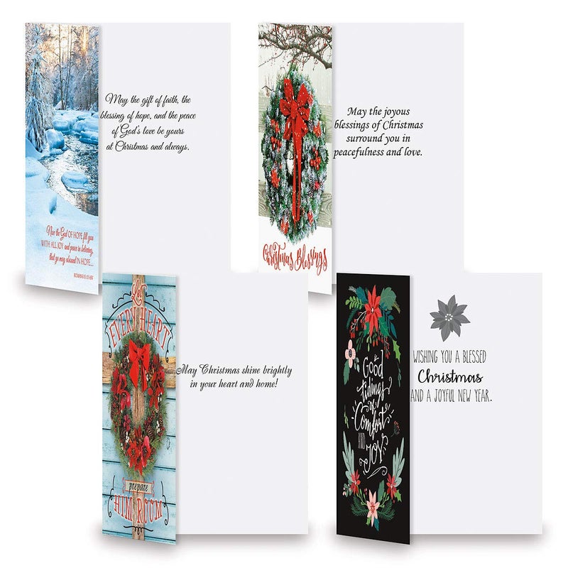 Current Expressions of Faith Christmas Card Assortments- Set of 32, Large 5" x 7" Folded Cards, Religious Sentiments and Scripture, Envelopes Included - Image 3